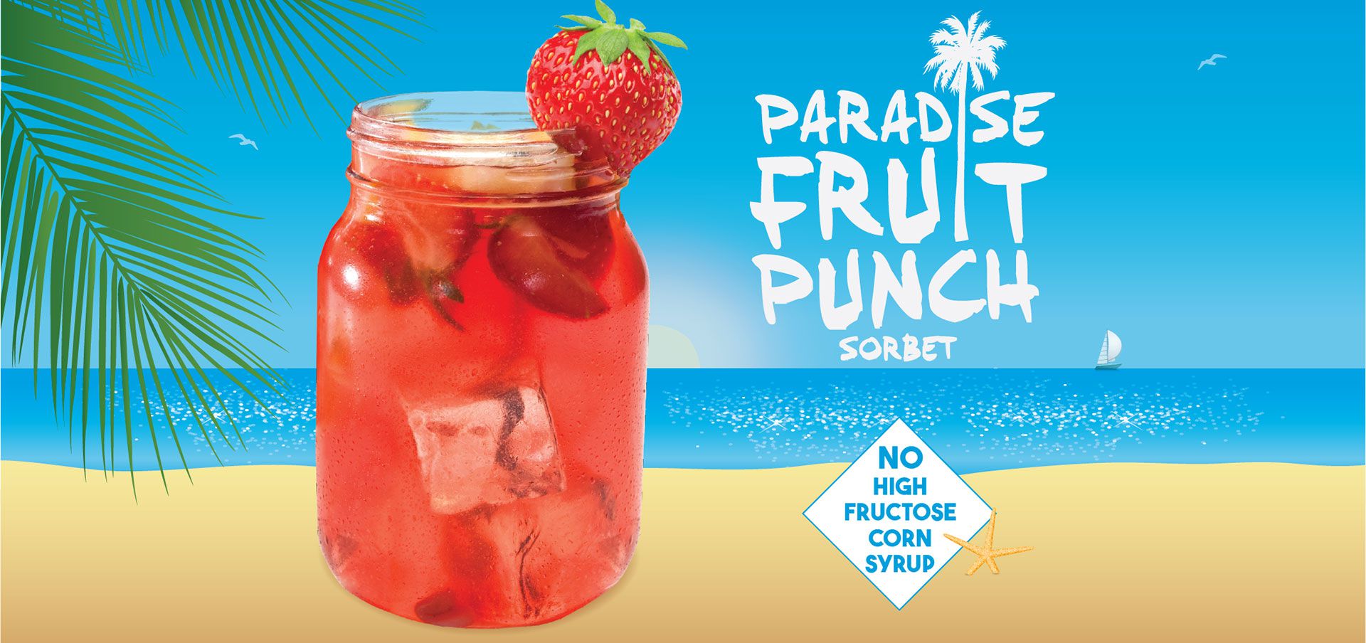 vegan paradise fruit punch sorbet label image