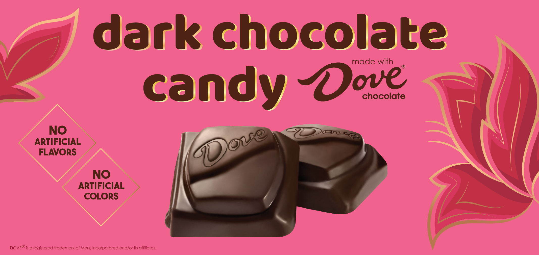 Dark Chocolate Candy made with DOVE® Chocolate  label image