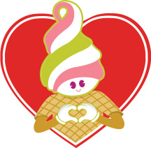 Menchie holding his hands in the shape of a heart