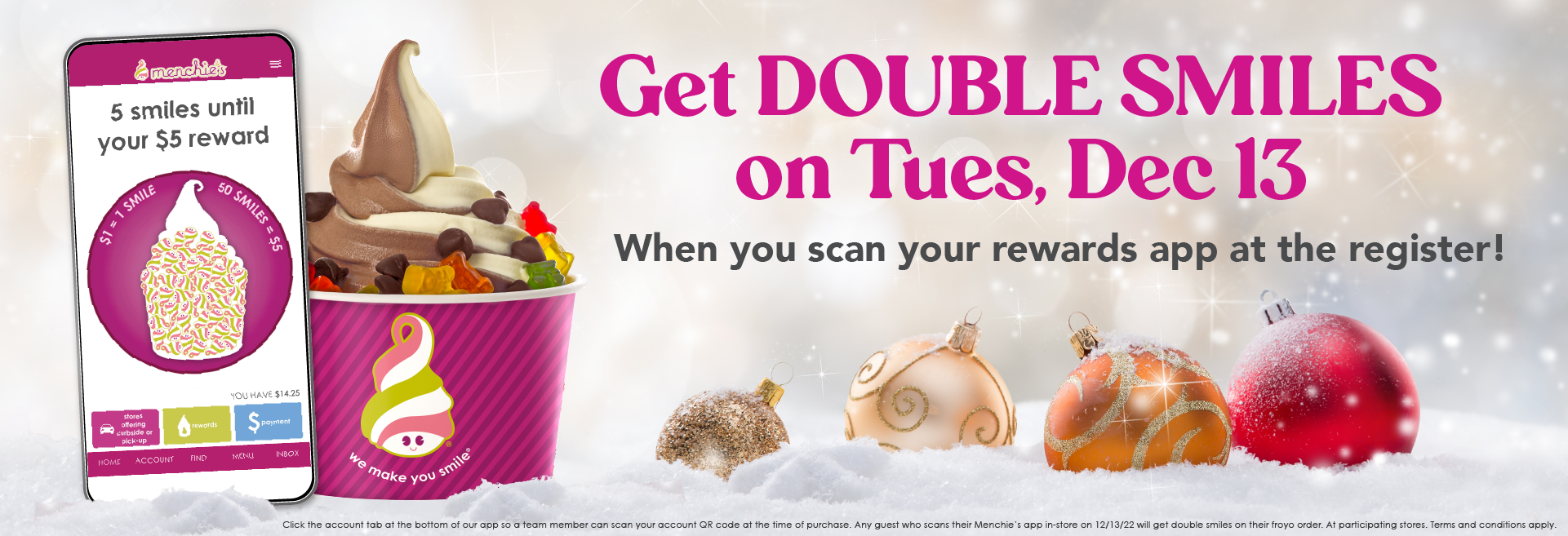 Earn double rewards on Tuesday, December 13th!
