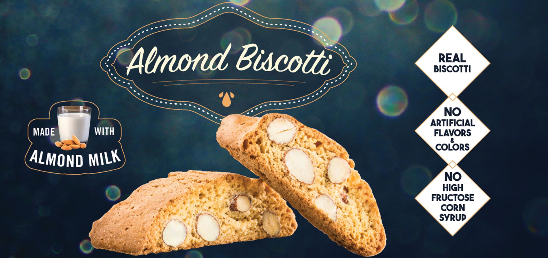 almond biscotti label image