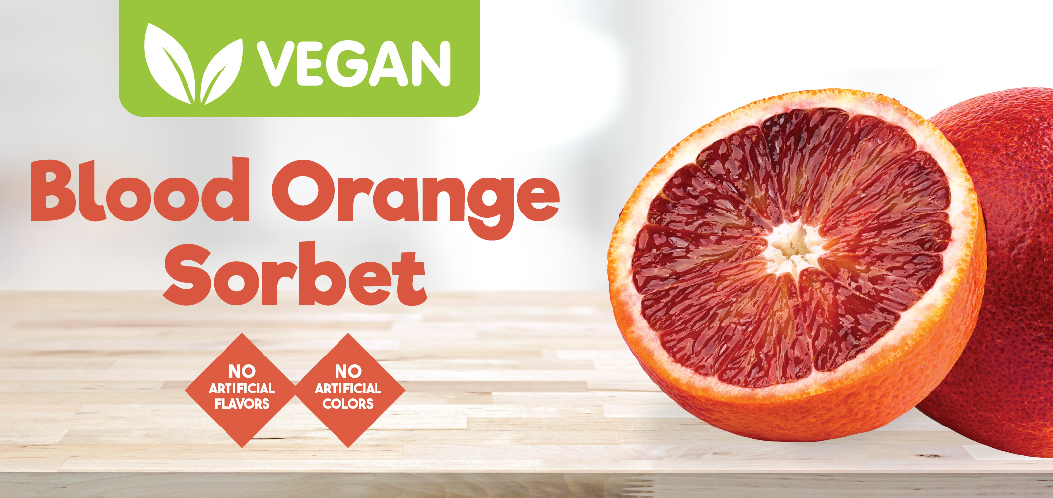 blood orange sorbet label image