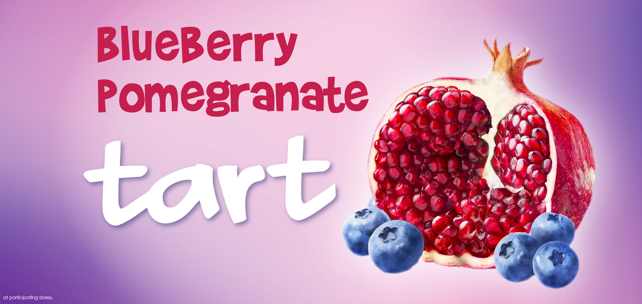 blueberry pomegranate tart label image