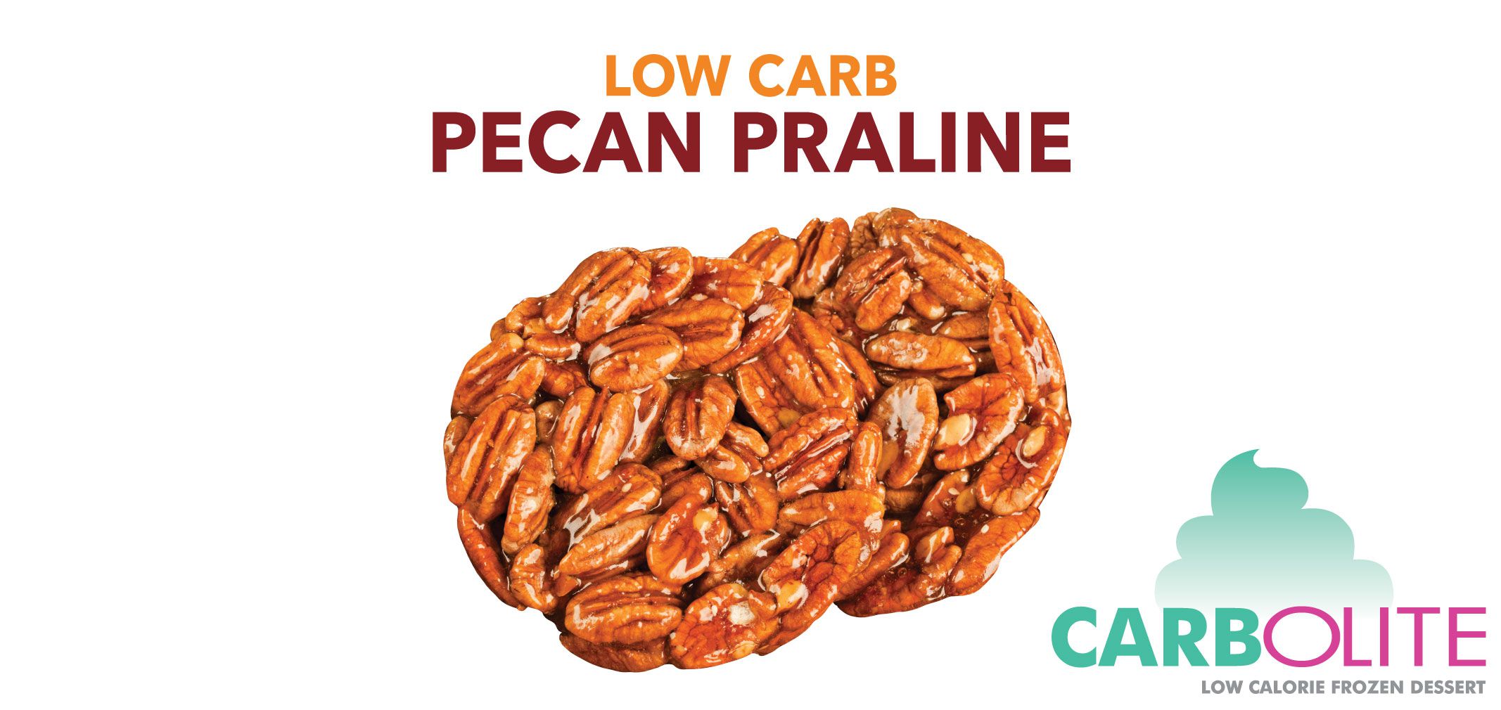 carbolite low carb no sugar added pecan praline  label image