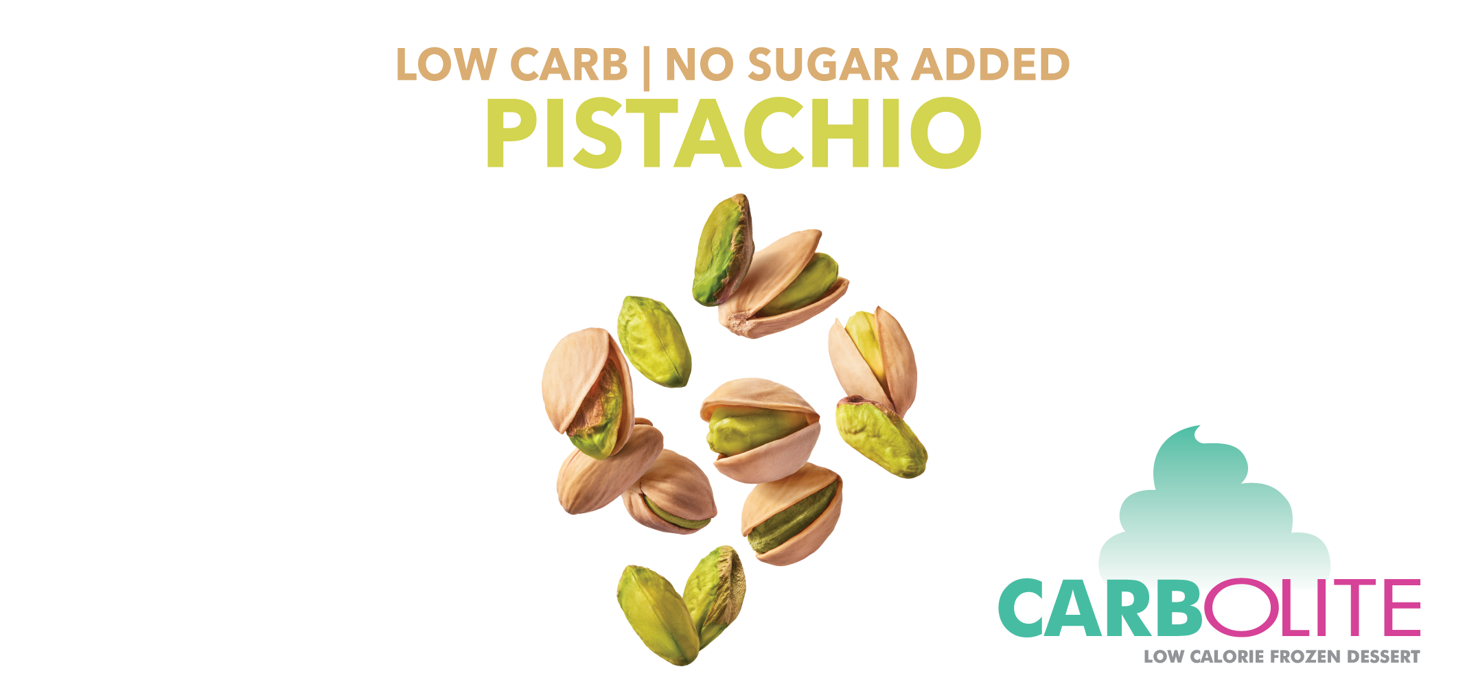 Carbolite Low Carb No Sugar Added Pistachio label image