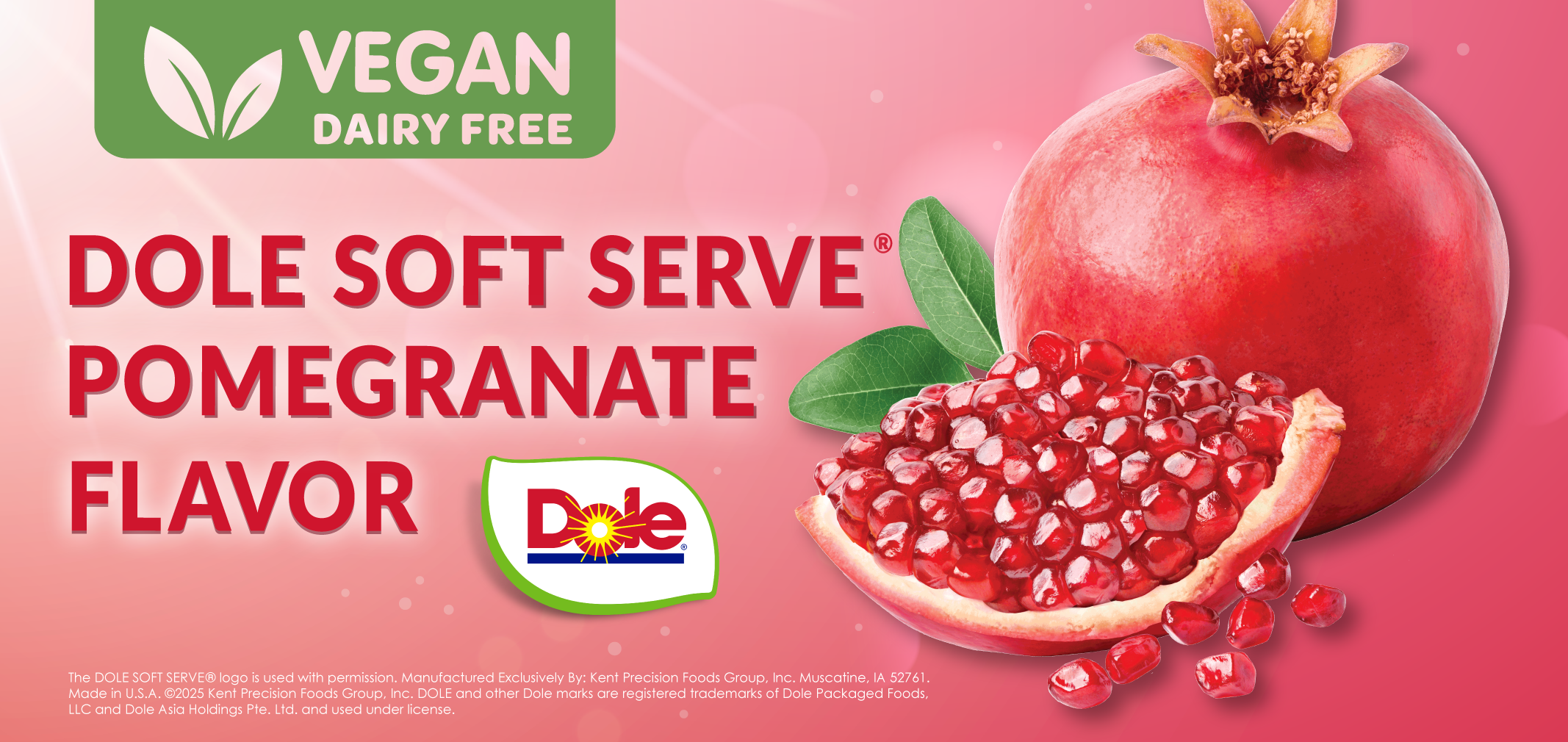 Dole® Soft Serve Pomegranate  label image