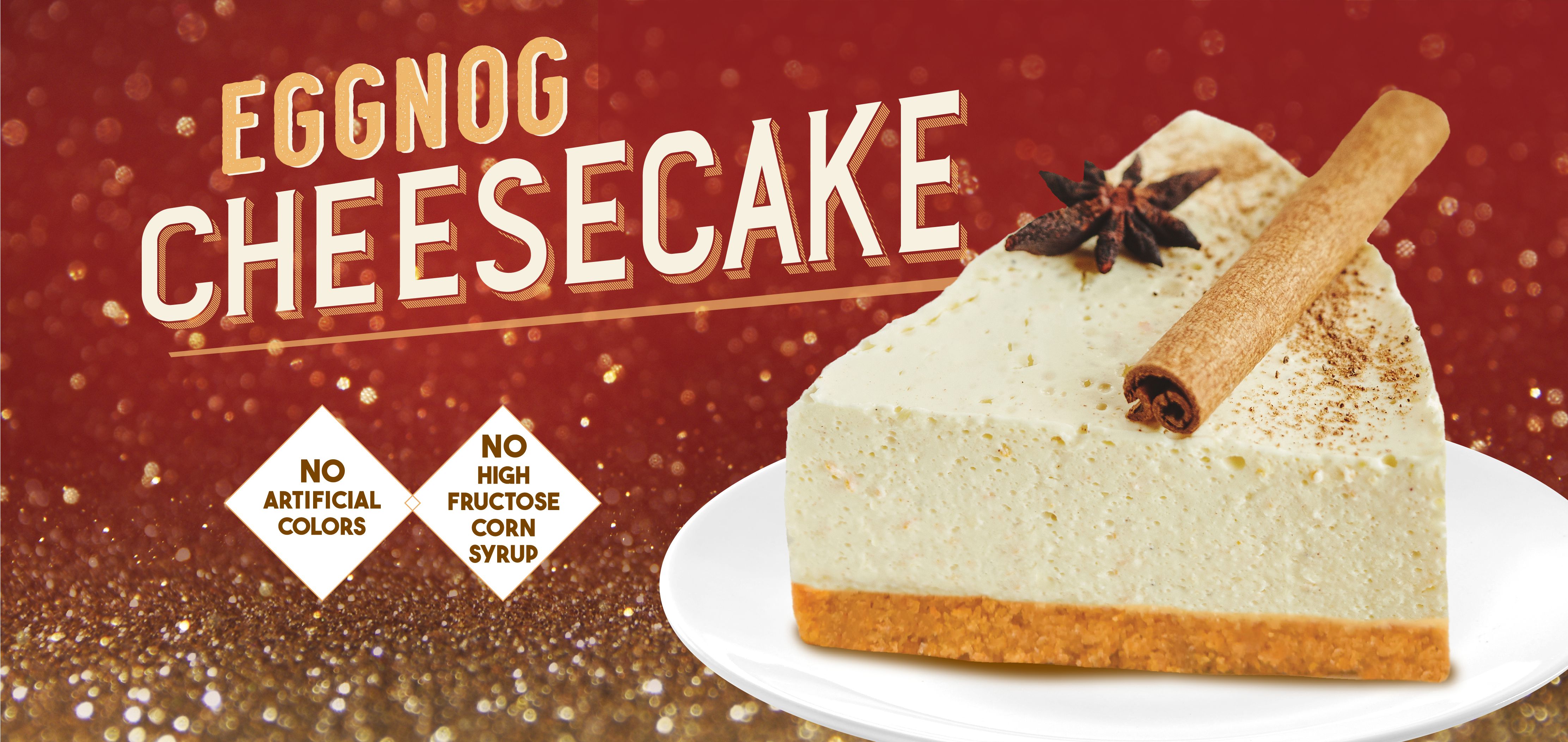 eggnog cheesecake label image
