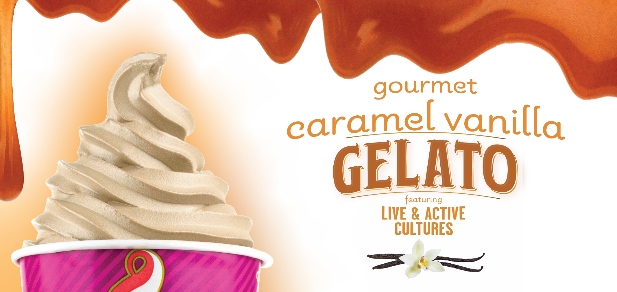Gourmet Caramel Vanilla Gelato label image