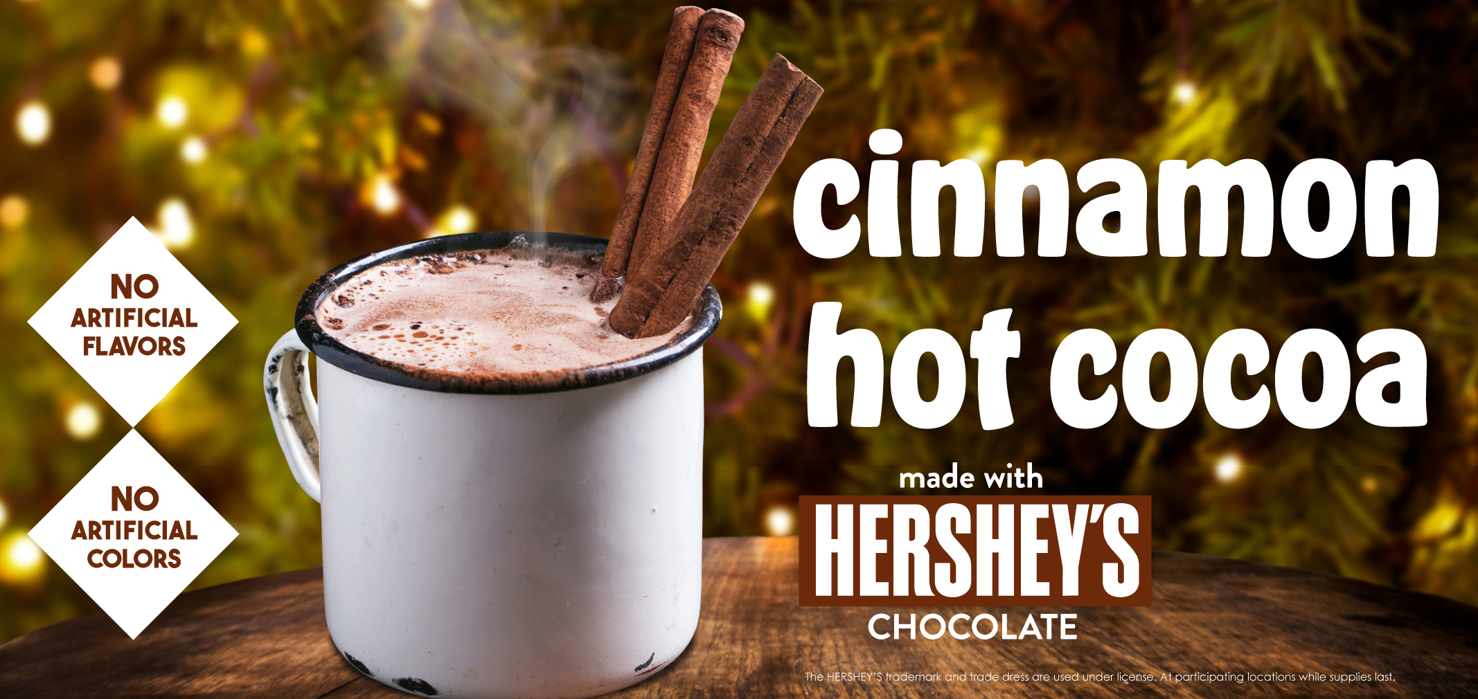 Cinnamon Hot Cocoa made with Hershey's Chocolate label image
