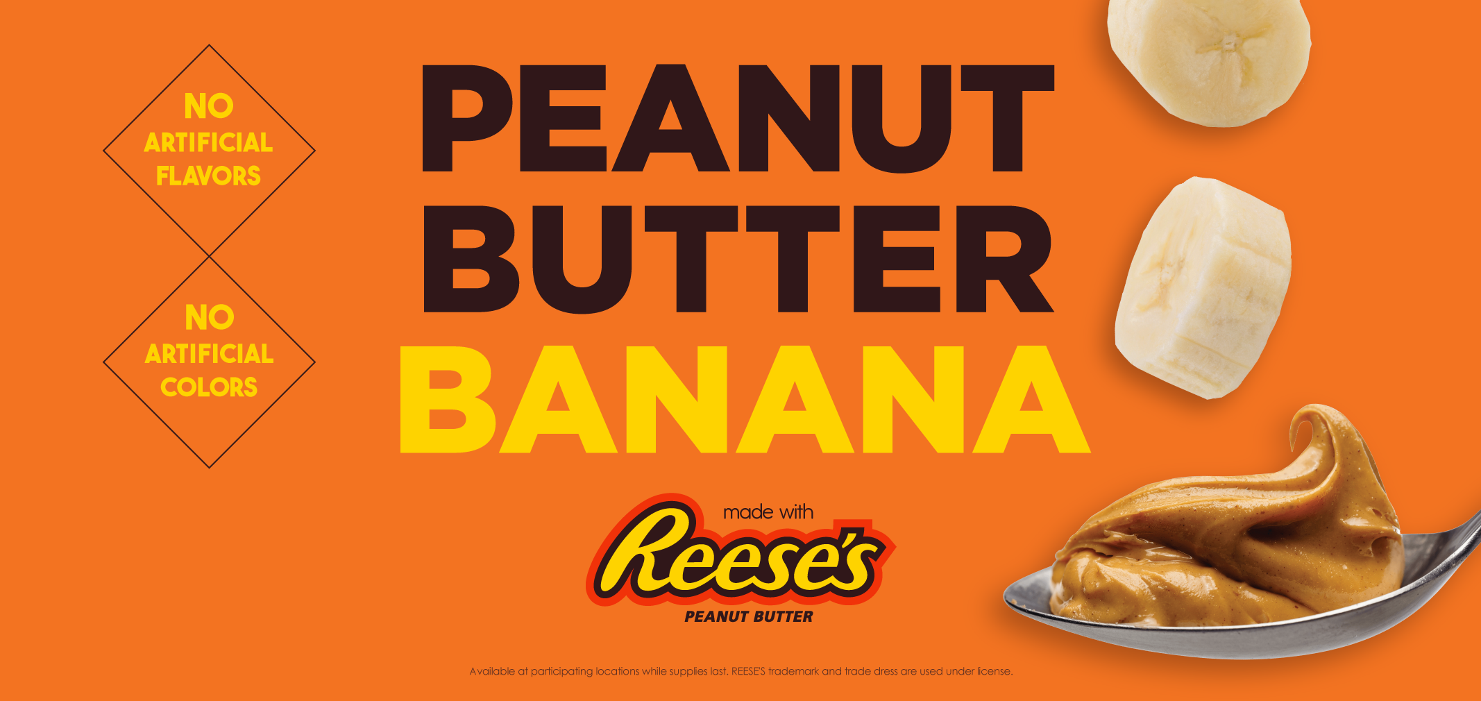 Peanut Butter Banana made with Reese's® Peanut Butter label image