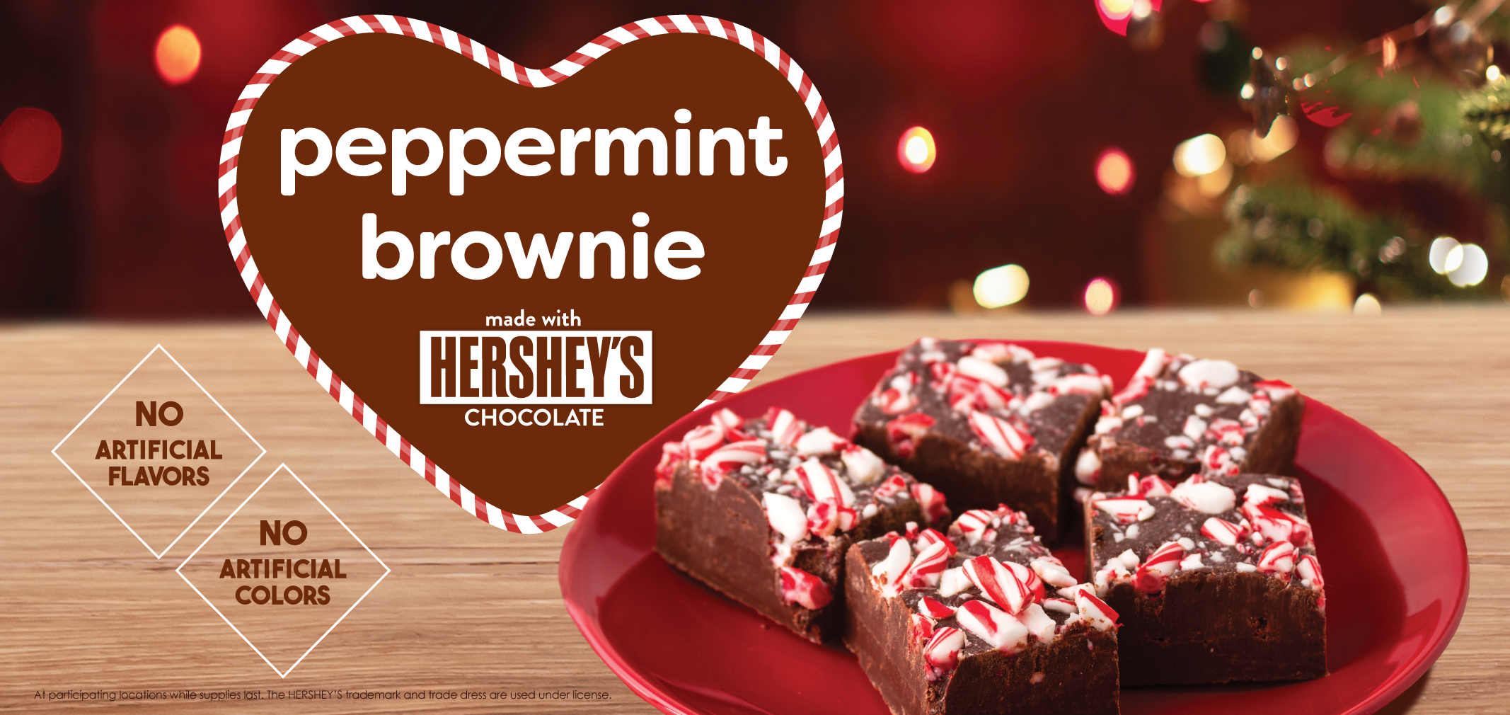 Peppermint Brownie made with Hershey's Chocolate label image