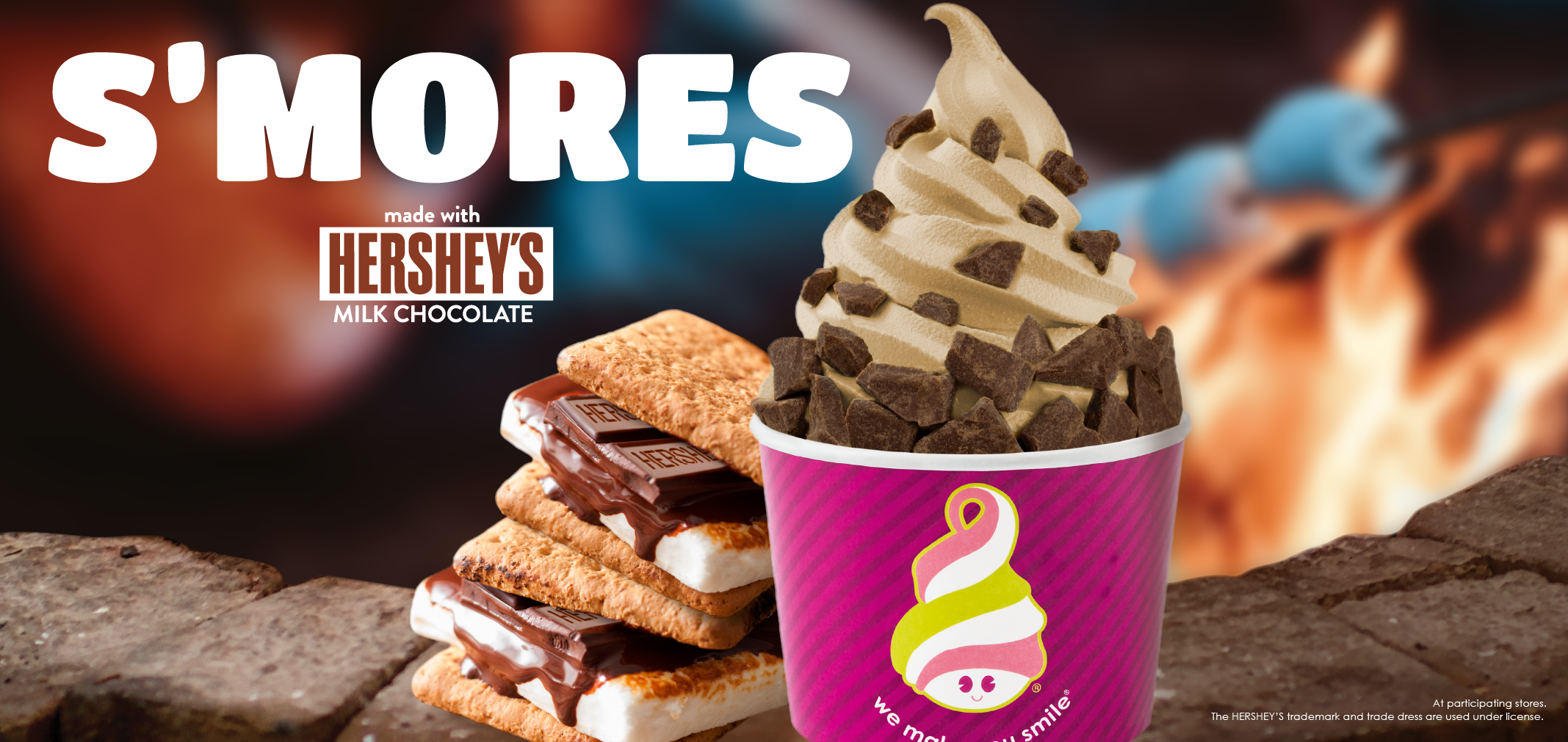 s'mores made with hershey's® milk chocolate  label image