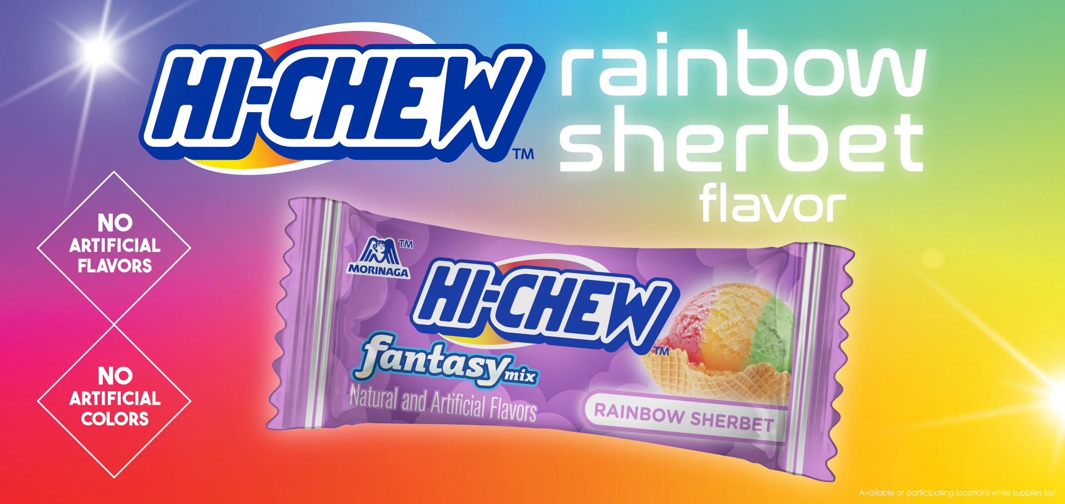HI-CHEW Rainbow Sherbet Flavor label image