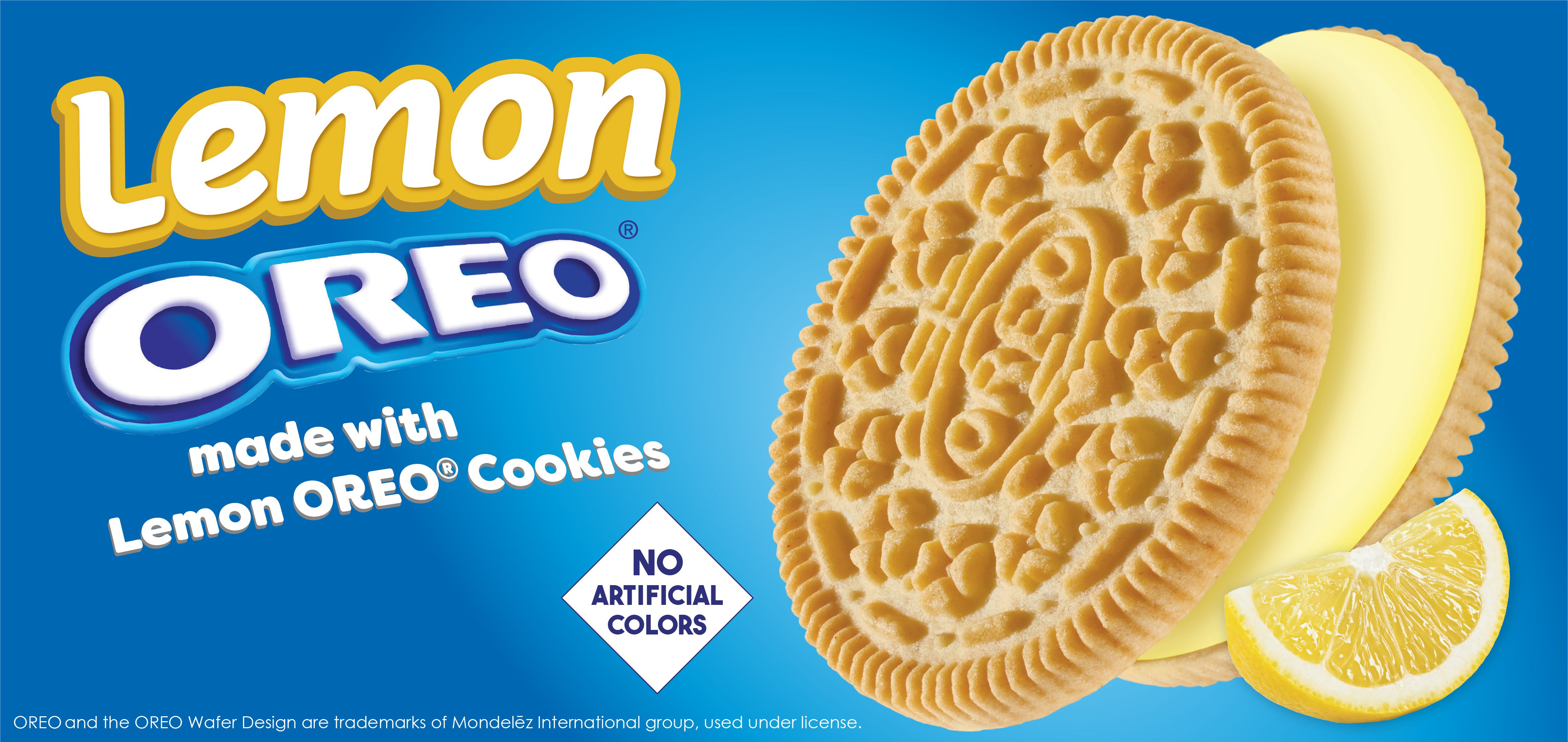 lemon OREO® made with lemon OREO® cookies label image