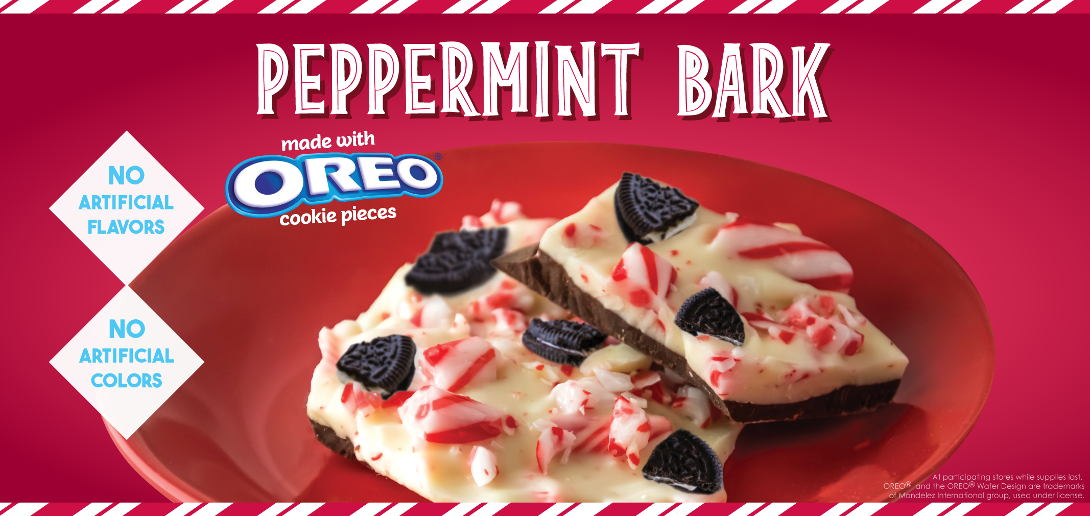 Peppermint Bark made with Oreo Cookies label image