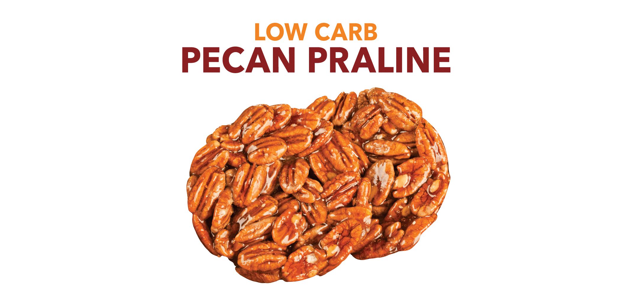 low carb pecan praline label image