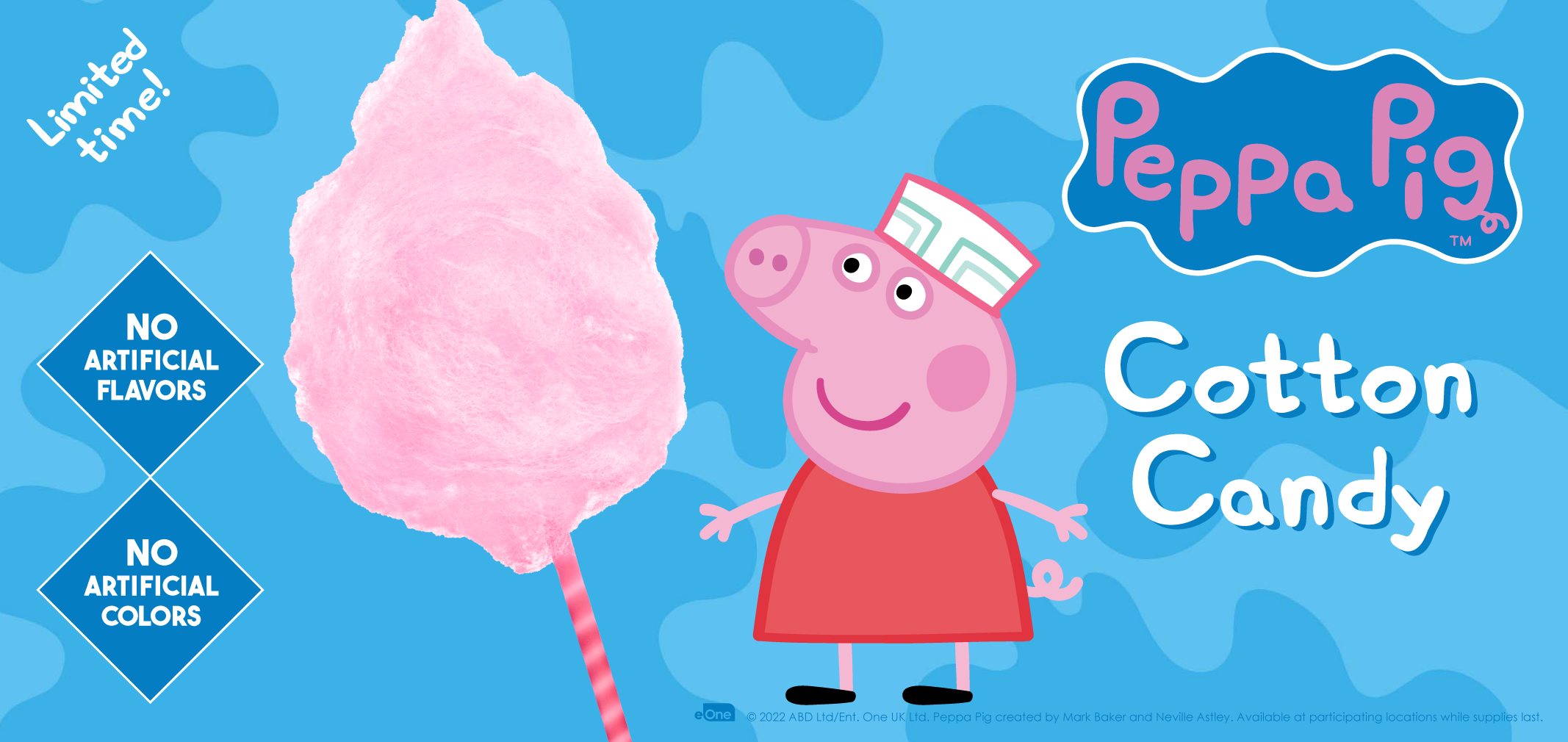 peppa pig cotton candy label image