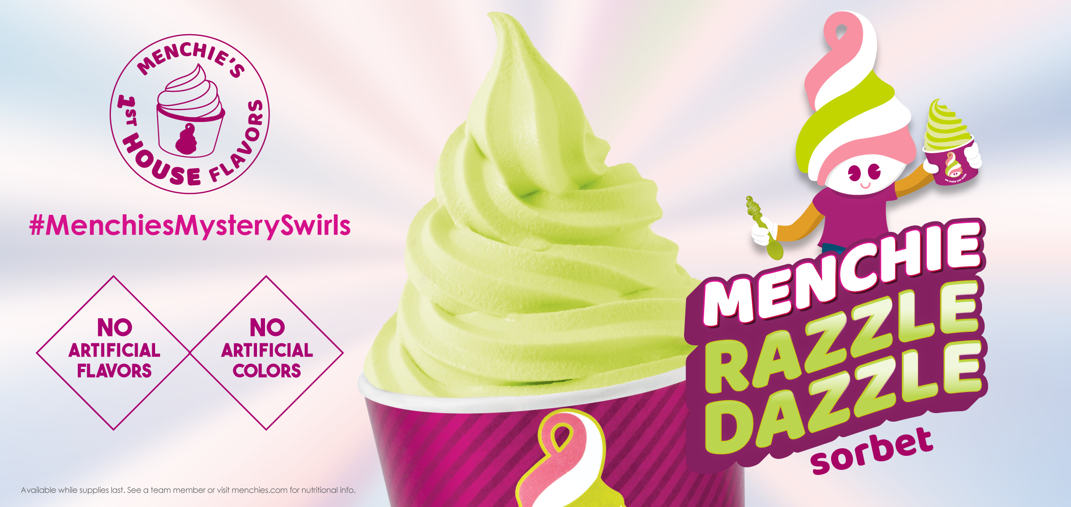 Menchie Razzle Dazzle Vegan Sorbet label image