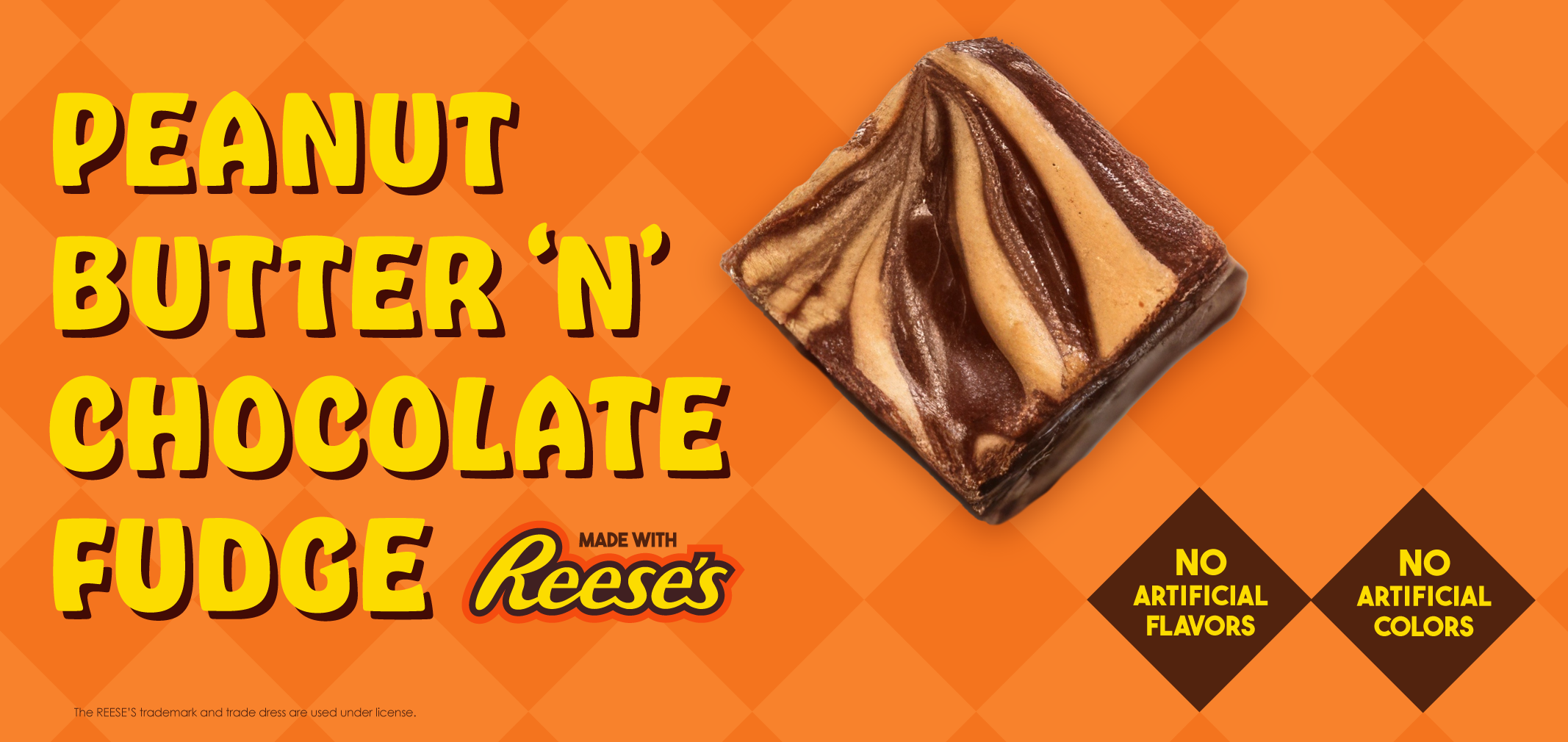 Peanut Butter 'n' Chocolate Fudge made with Reese's Peanut Butter label image