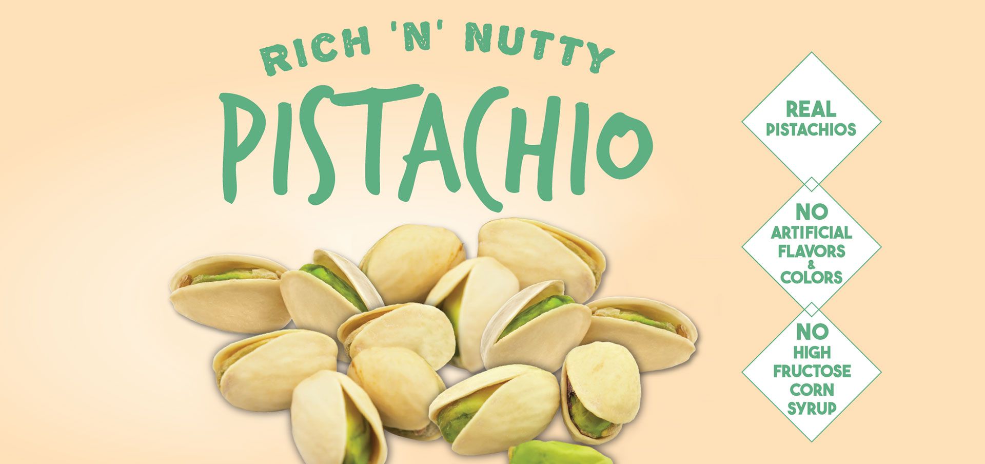 rich 'n' nutty pistachio label image