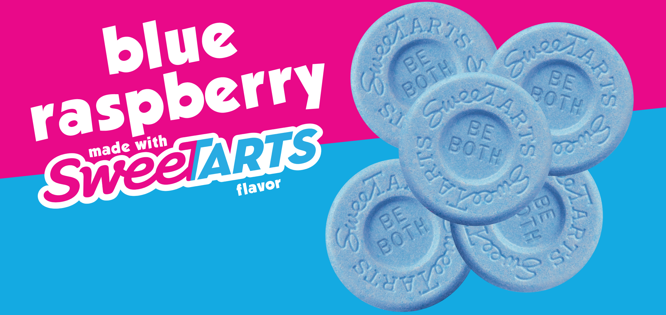 blue raspberry made with  SweeTARTS flavor label image