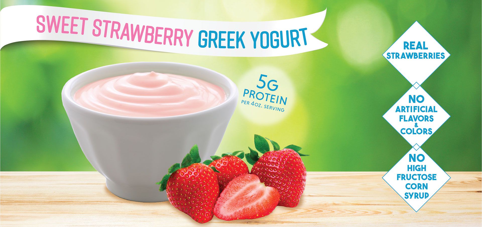 sweet strawberry greek yogurt label image