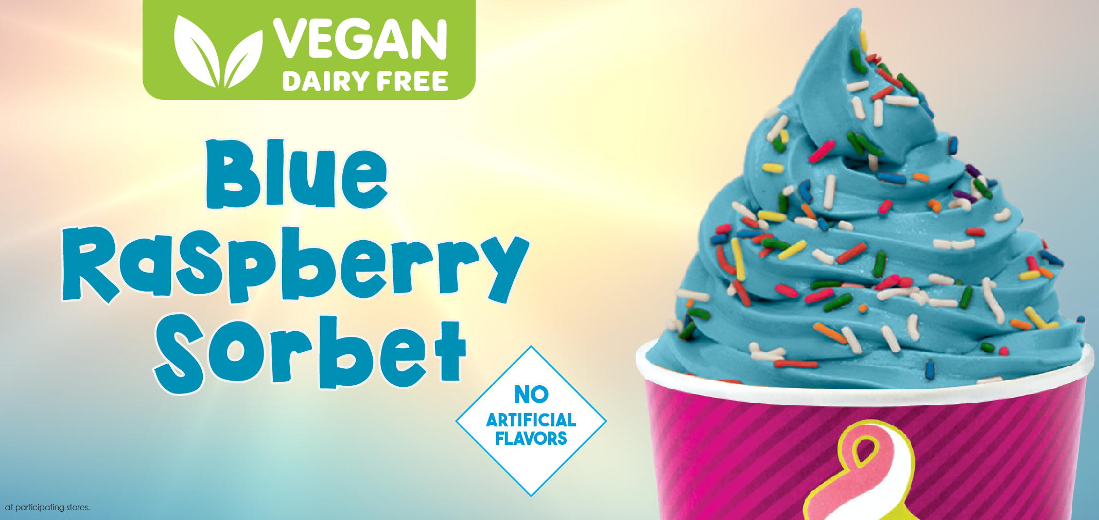 vegan blue raspberry  sorbet label image