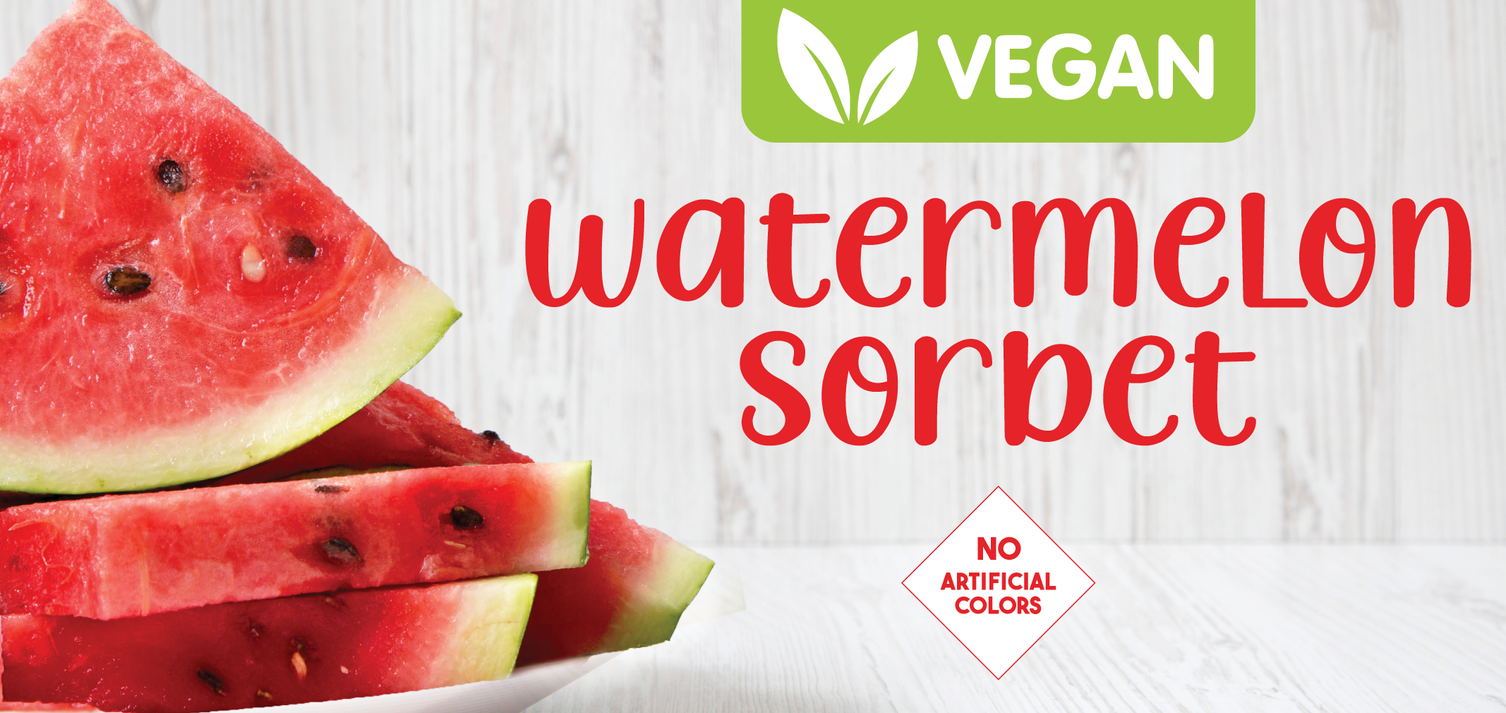 vegan watermelon sorbet label image