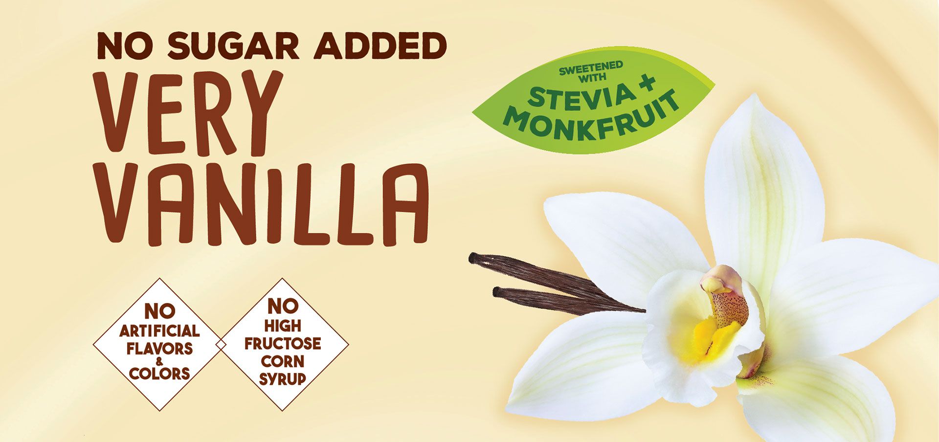 no sugar added very vanilla label image