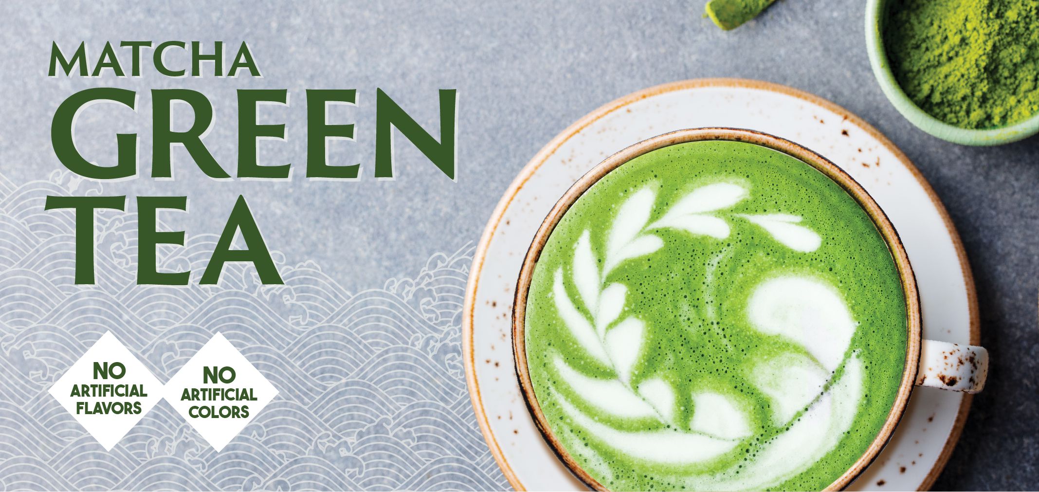 matcha green tea label image