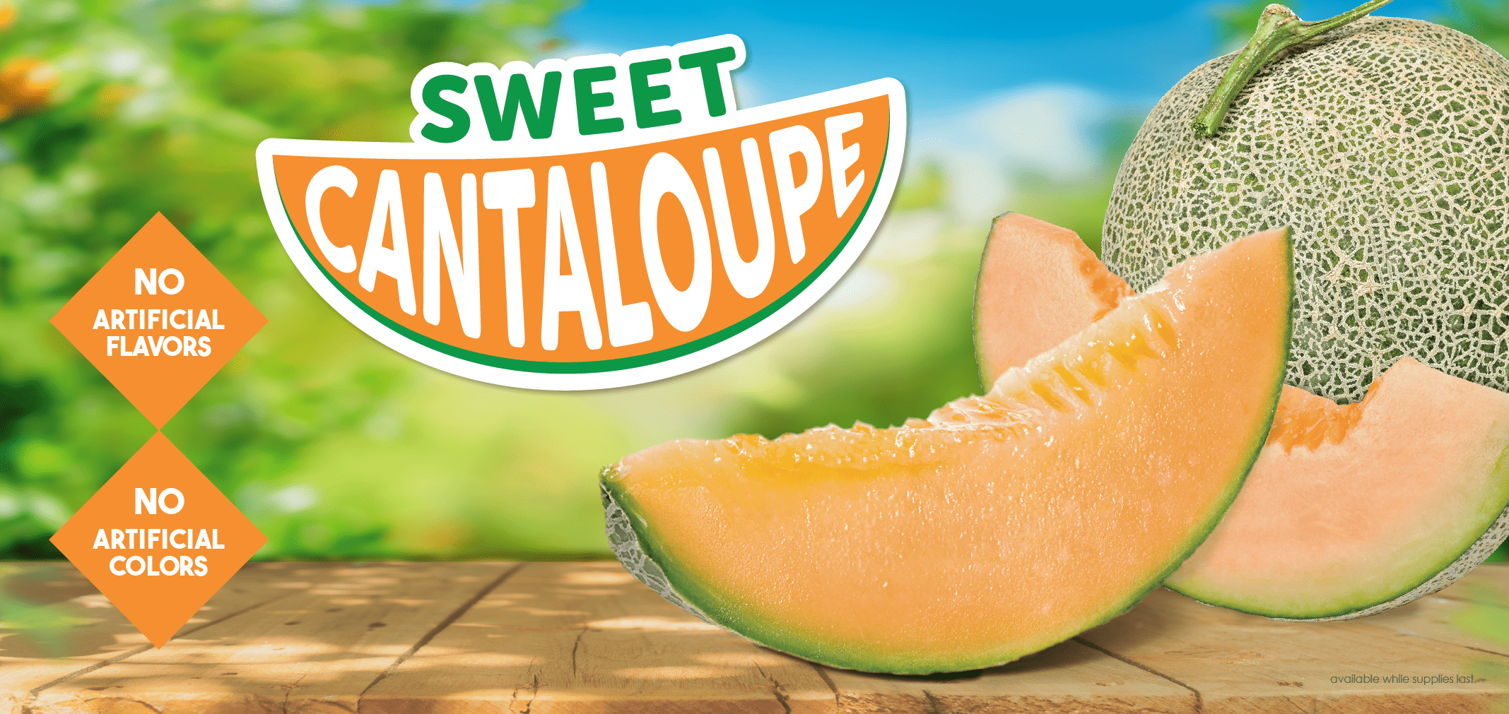 Our featured flavor, Sweet Cantaloupe, is here and it tastes exactly like biting into a perfectly ripe melon! Juicy, refreshing, and made with no artificial flavors, no artificial colors and no high fructose corn syrup, this nonfat flavor is pure spring in a cup.