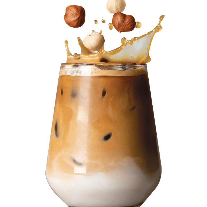 Iced hazelnut latte froyo