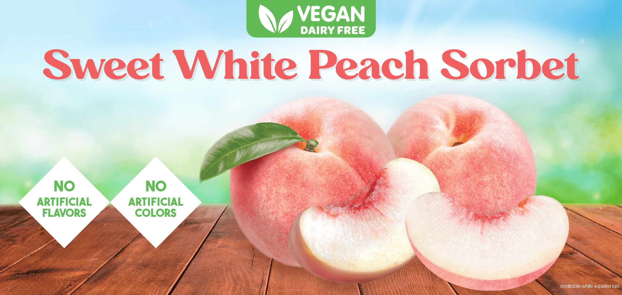 vegan sweet white peach flavor